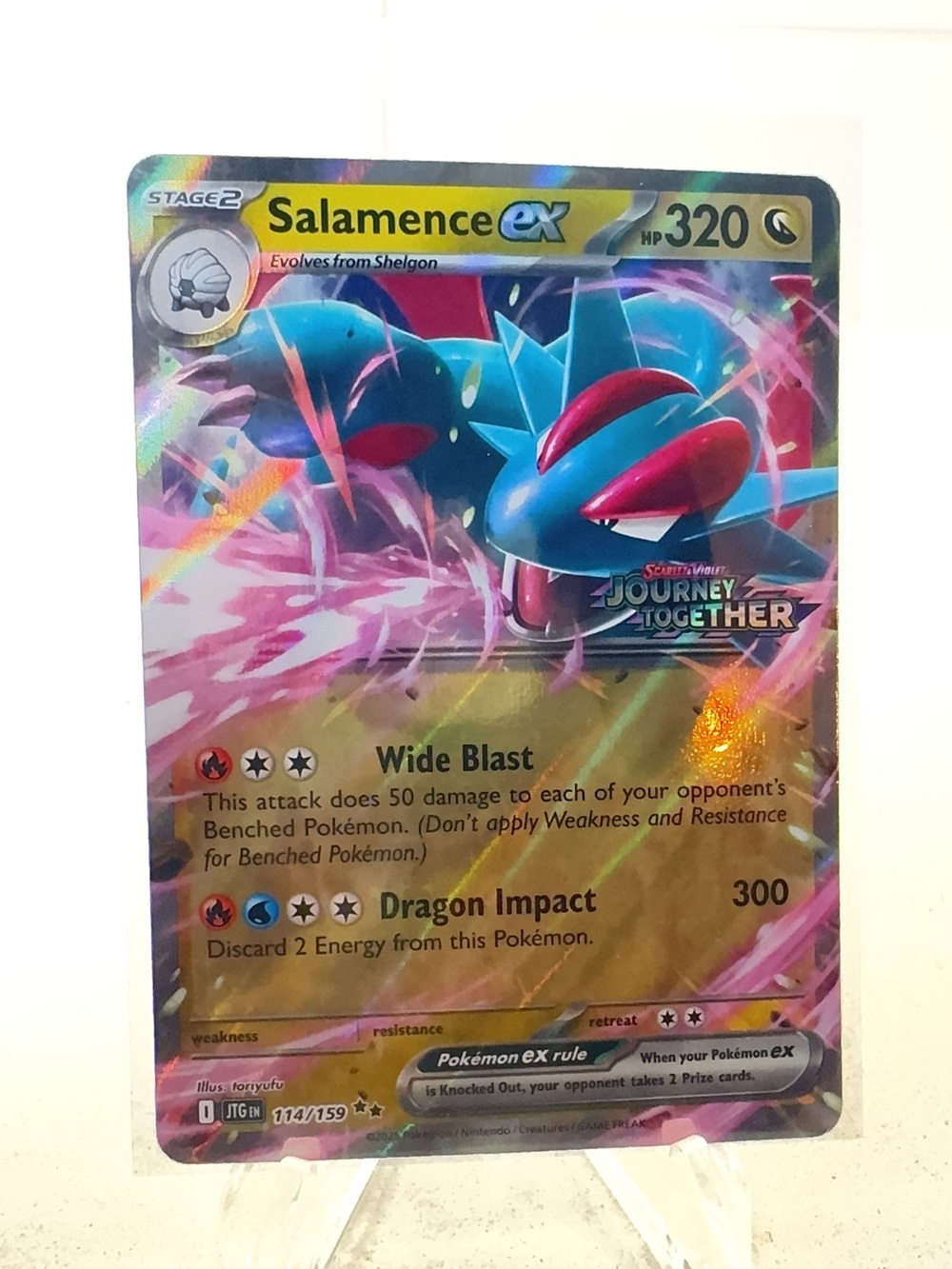 Pokemon TCG Card - Salamence Ex #114 Pokemon Journey Together